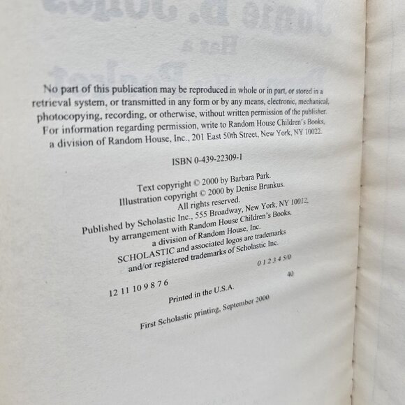 Junie B. Jones Has A Peep in Her Pocket Books Mixed Lot of 9 Barbara Park - Picture 13 of 16